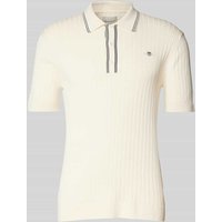 Gant Slim Fit Poloshirt mit Label-Stitching in Offwhite, Größe 4XL von Gant