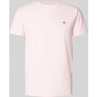 Gant Slim Fit T-Shirt mit Label-Stitching in Pink, Größe XXL von Gant