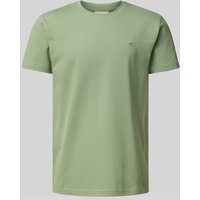 Gant Slim Fit T-Shirt mit Label-Stitching in Schilf, Größe XXL von Gant