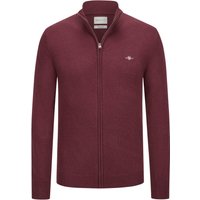 Gant Softe Strickjacke aus extrafeiner Lammwolle mit Zip in S von Gant