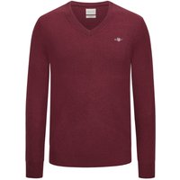Gant Softer Pullover aus extrafeiner Lammwolle mit V-Ausschnitt in L von Gant