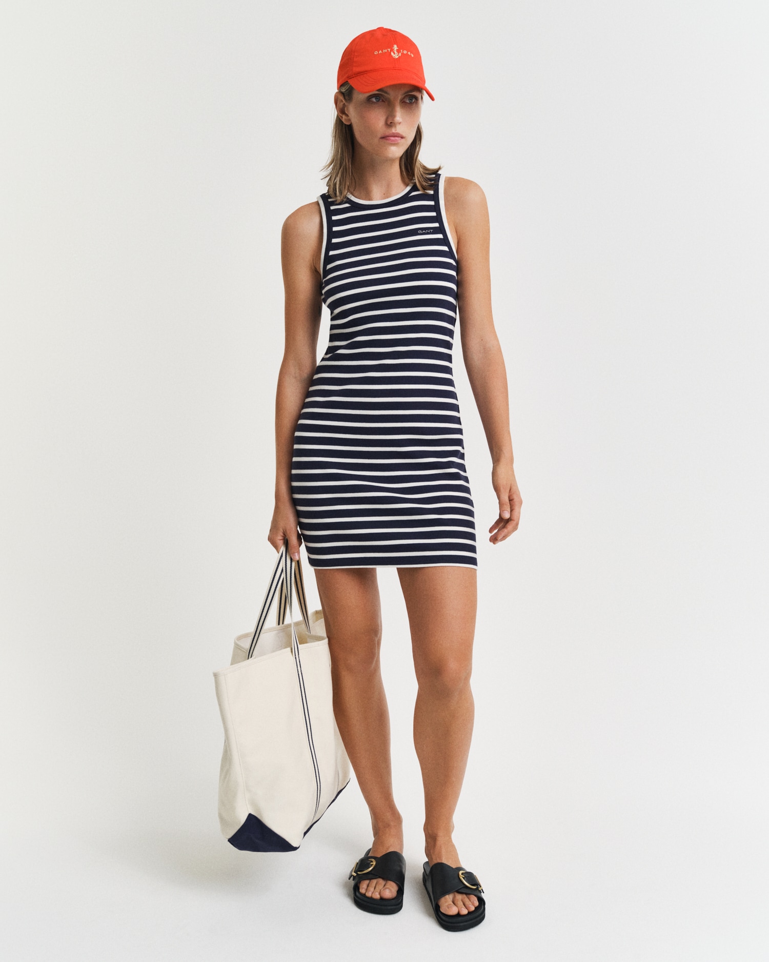 Gant Sommerkleid "STRIPED TANK JERSEY DRESS" ohne Ärmel von Gant