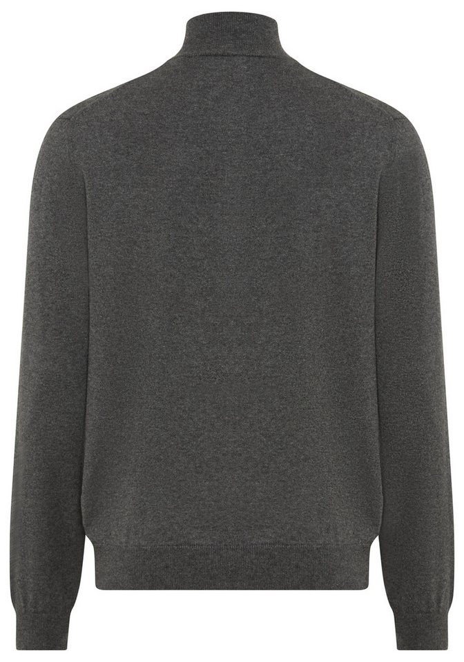 Gant Stehkragenpullover COTTON/WOLL HALF ZIP mit Rippstrick-Details, normale Passform von Gant