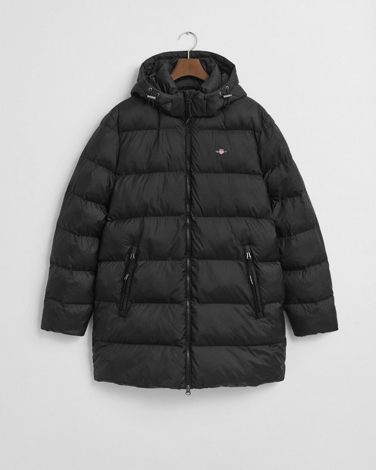 Gant Steppmantel ACTIVE CLOUD MID LENGTH Puffermantel, regular fit, abnehmabre Kapuze, 2-Wege-Reißverschluss von Gant