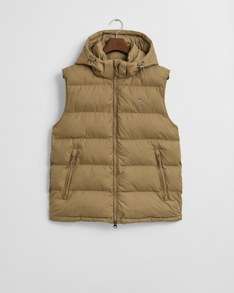 Gant Steppweste ACTIVE CLOUD mit abnehmbarer Kapuze regular fit, 2-Wege-Reißverschluss von Gant