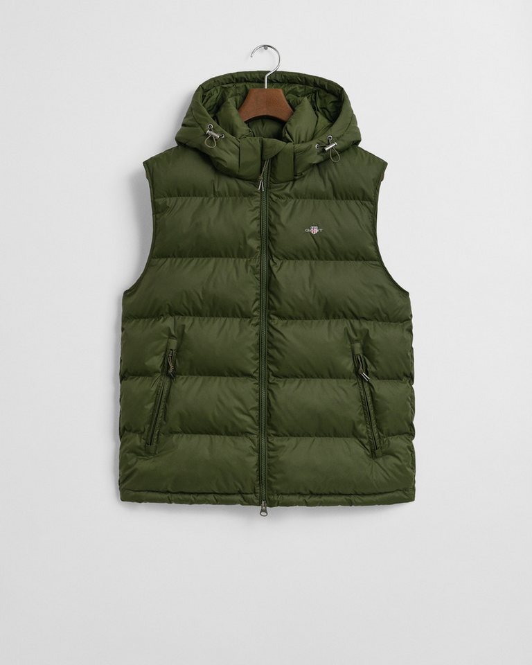 Gant Steppweste ACTIVE CLOUD mit abnehmbarer Kapuze regular fit, 2-Wege-Reißverschluss von Gant
