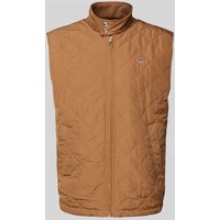 Gant Steppweste mit Label-Stitching in Beige, Größe XL Gant Steppweste mit Label-Stitching in Beige, Größe XL von Gant