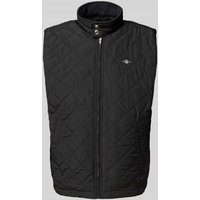 Gant Steppweste mit Stehkragen und Label-Stitching in Black, Größe S Gant Steppweste mit Stehkragen und Label-Stitching in Black, Größe S von Gant