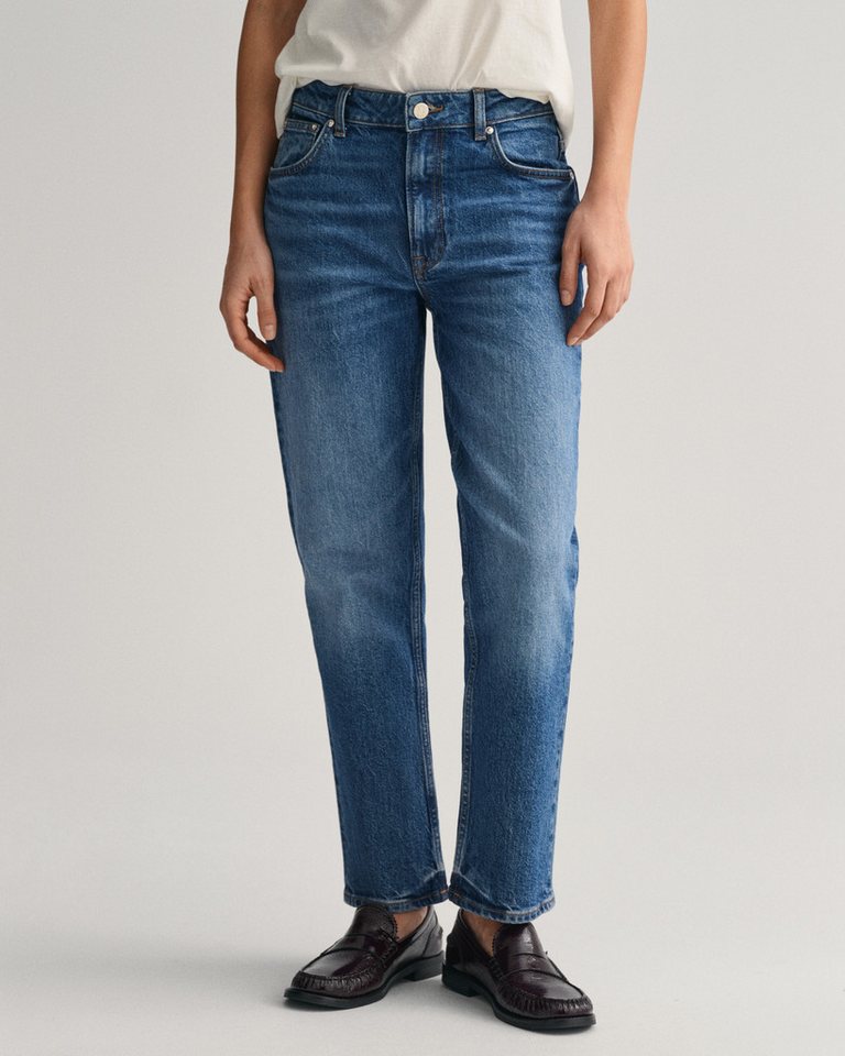 Gant Straight-Jeans STRAIGHT CROPPED JEANS Verkürzte Jeans mit geradem Bein von Gant