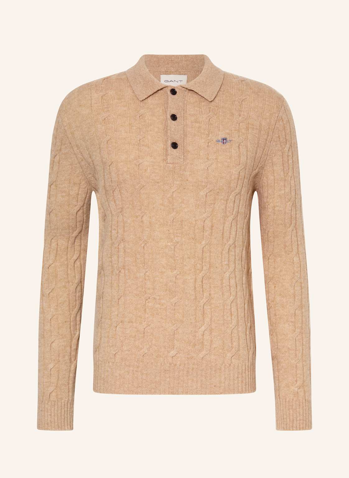 Gant Strick-Poloshirt beige von Gant