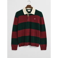 Gant Strick-Rugbyshirt aus Lammwolle mit Streifen, Regular Fit in M von Gant