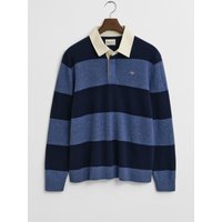 Gant Strick-Rugbyshirt aus Lammwolle mit Streifen, Regular Fit in XL von Gant