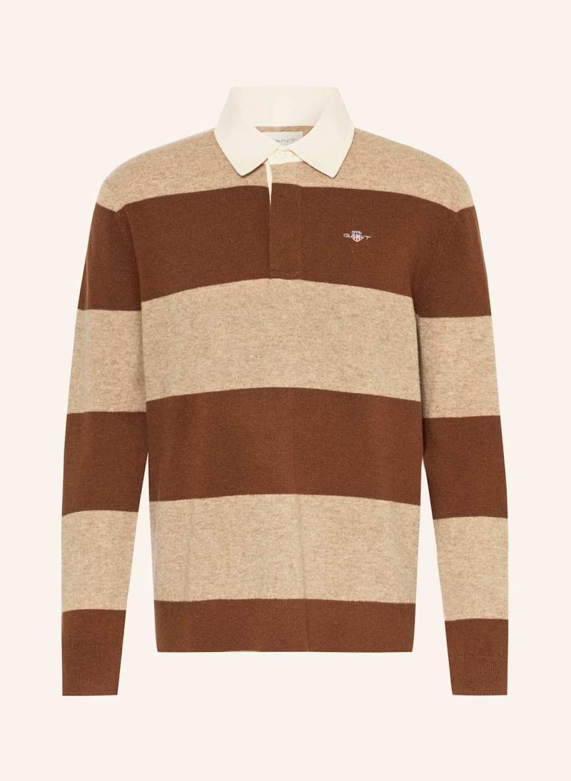 Gant Strick-Rugbyshirt beige von Gant