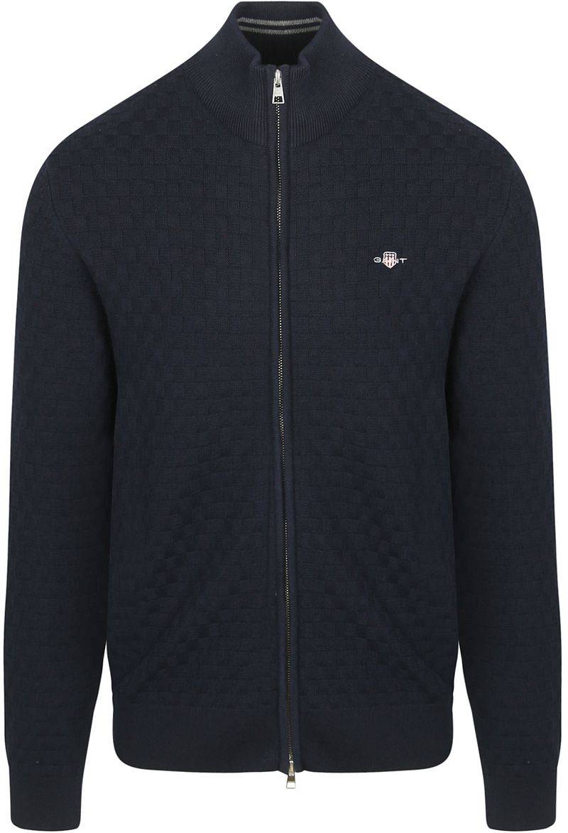 Gant Strickjacke Textur Marine - Größe M von Gant