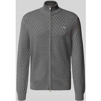 Gant Strickjacke mit Strukturmuster in Anthrazit, Größe XXL von Gant