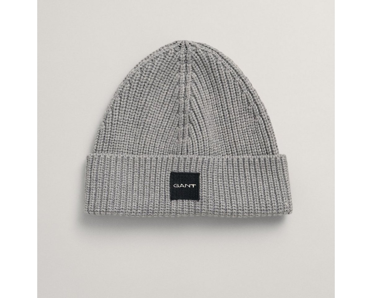 Gant Strickmütze 9910022 Unisex Wintermütze Baumwollmütze Rib Knit Beanie von Gant