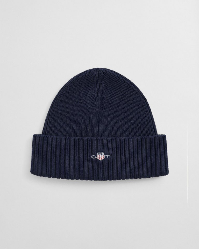 Gant Strickmütze COTTON BLEND LOGO BEANIE Regular fit von Gant