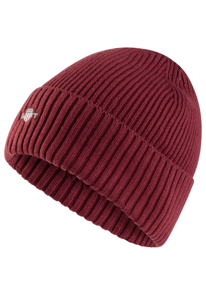Gant Strickmütze COTTON BLEND LOGO BEANIE Regular fit von Gant