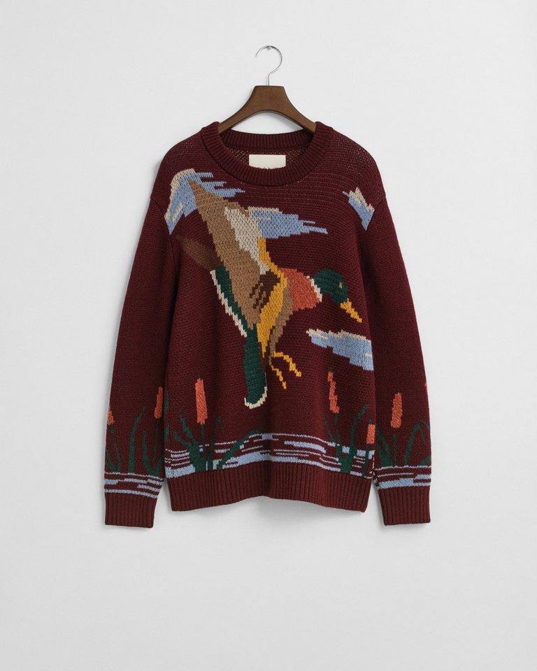 Gant Strickpullover BIRD GRAPHIC C-NECK von Gant