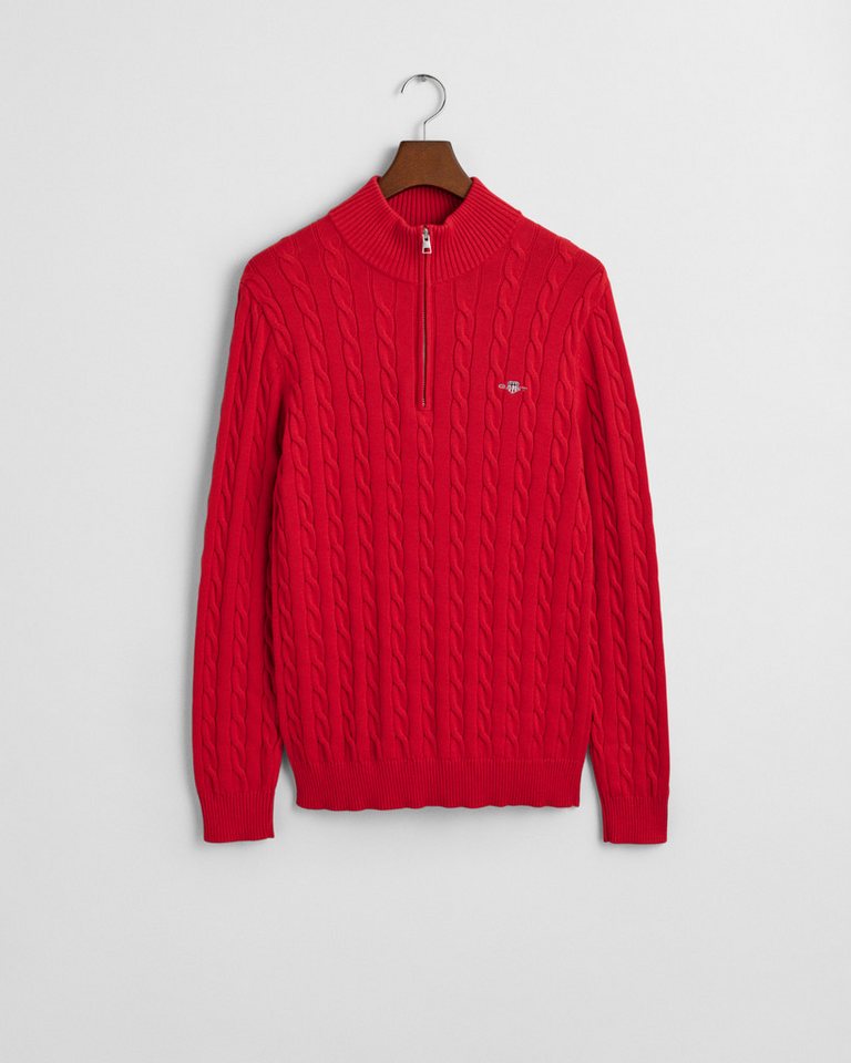 Gant Strickpullover COTTON CABLE HALF ZIP von Gant