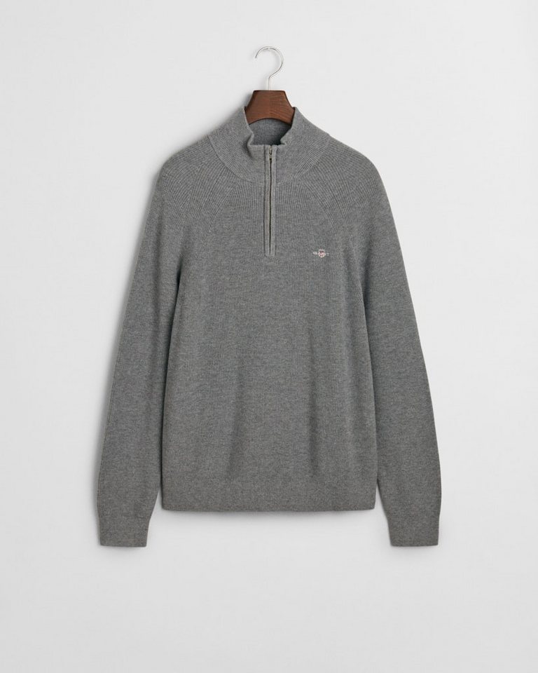 Gant Strickpullover COTTON WOOL RIB HALF ZIP Gant Strickpullover COTTON WOOL RIB HALF ZIP von Gant