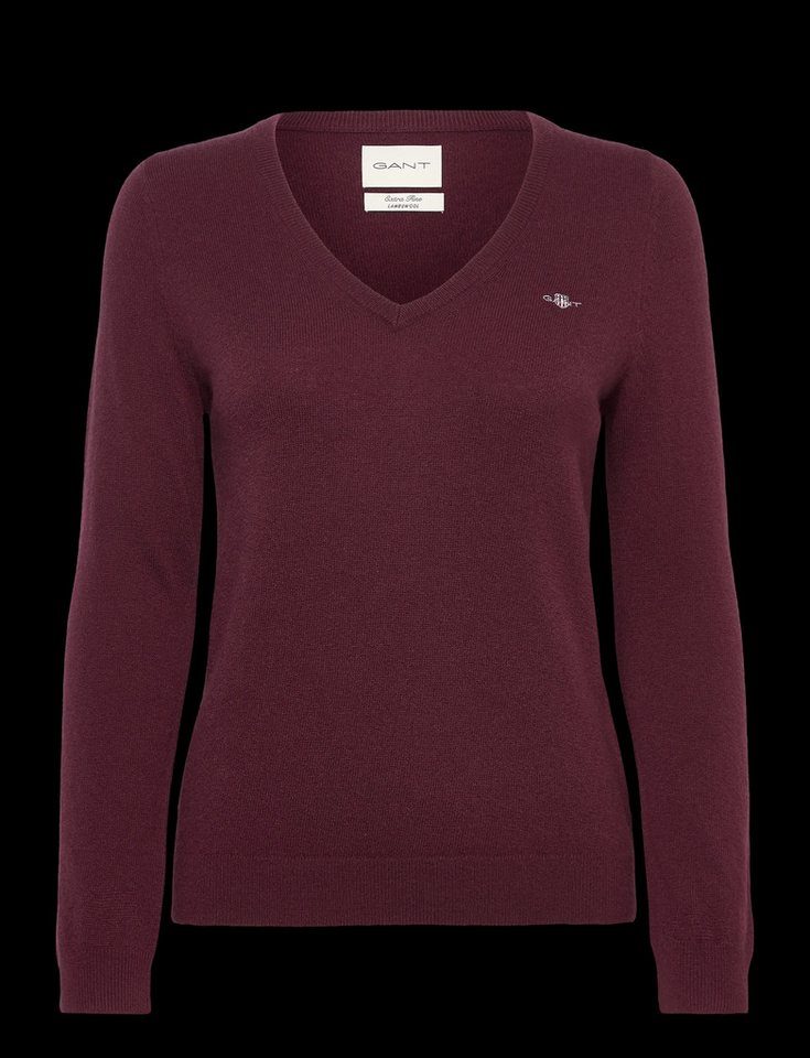 Gant Strickpullover EXTRAFINE LAMBSWOOL BLEND V-NECK von Gant