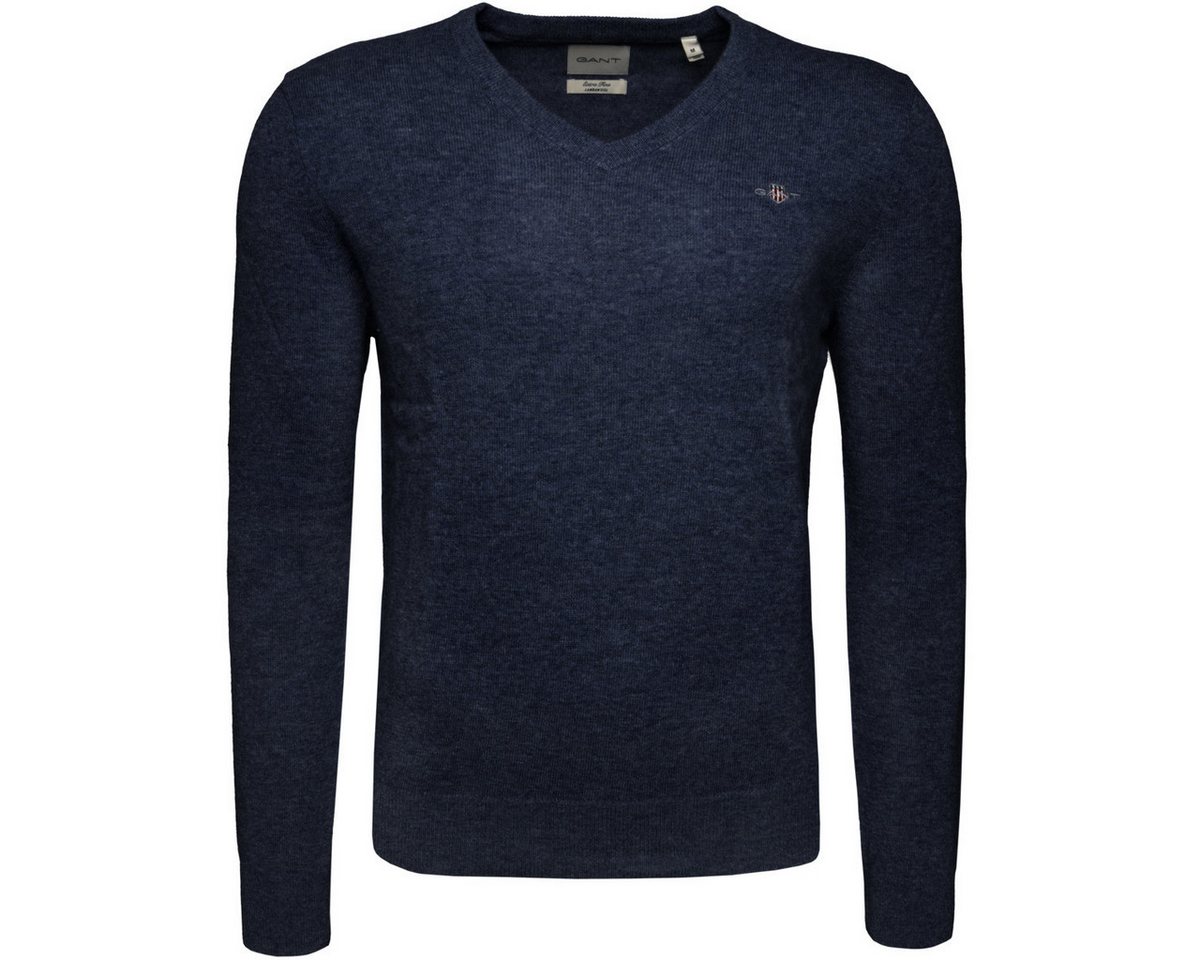 Gant Strickpullover Extrafine Lambswool V-Neck Herren Strickpulli, Wollpullover, Feinstrick, Grobstrick, Kuschelpullover von Gant