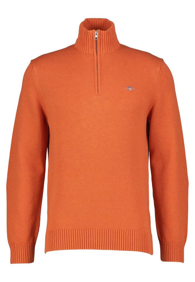 Gant Strickpullover Herren Troyer CASUAL COTTON HALF ZIP (1-tlg) von Gant