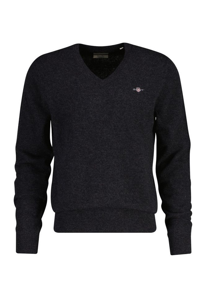 Gant Strickpullover Pullover Strickpullover V-Neck (1-tlg) von Gant