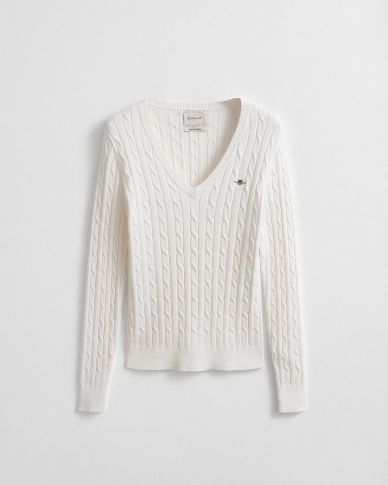 Gant Strickpullover Pullover mit Zopfstrick - Slim Fit Gant Strickpullover Pullover mit Zopfstrick - Slim Fit von Gant