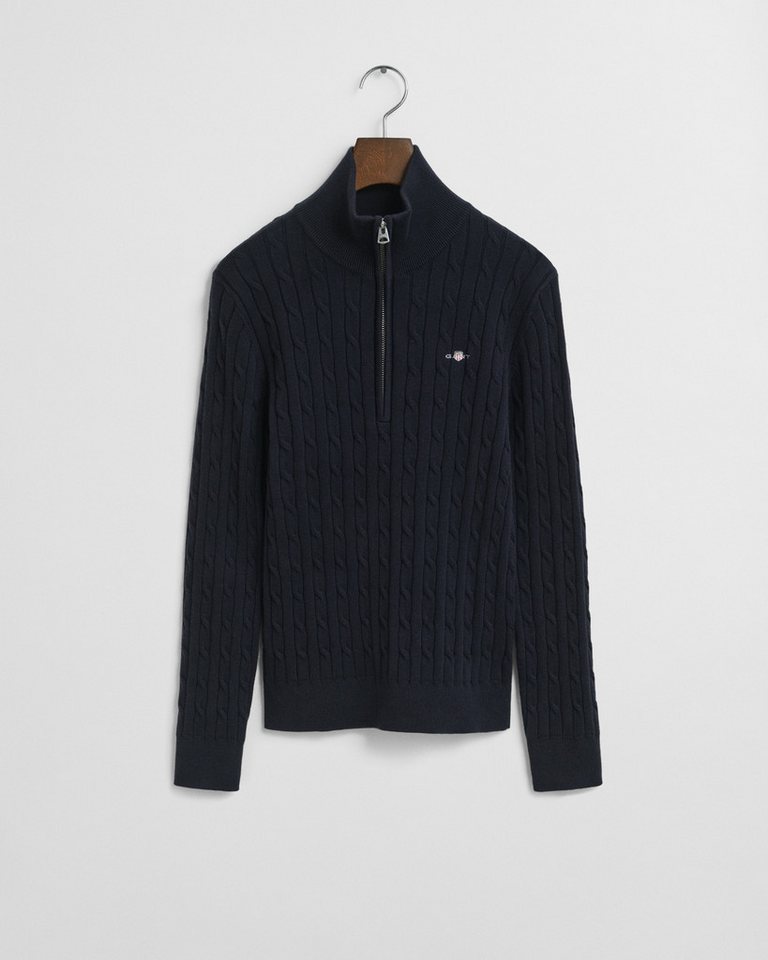 Gant Strickpullover STRETCH COTTON CABLE HALF-ZIP von Gant