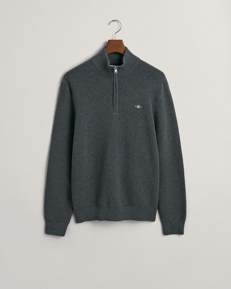 Gant Strickpullover TEXTURED COTTON H-ZIP von Gant