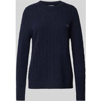 Gant Strickpullover mit Zopfmuster in Dunkelblau, Größe S Gant Strickpullover mit Zopfmuster in Dunkelblau, Größe S von Gant