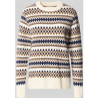 Gant Strickpullover mit gerippten Abschlüssen Modell 'FAIRISLE' in Ecru, Größe XXL von Gant