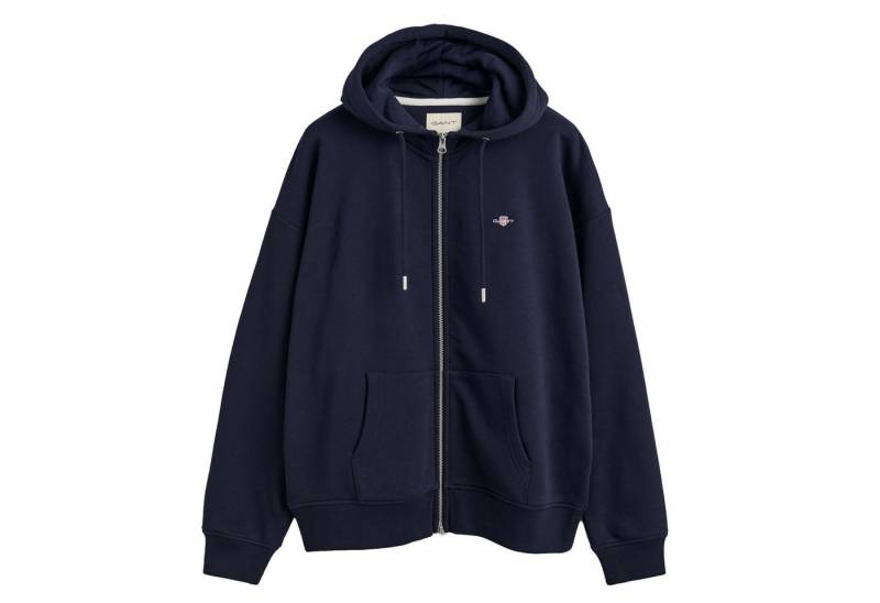 Gant Sweater Damen Sweatjacke Baumwolle SHIELD ZIP HOODIE von Gant