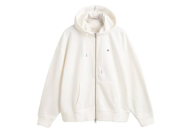 Gant Sweater Damen Sweatjacke Baumwolle SHIELD ZIP HOODIE von Gant