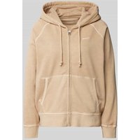 Gant Sweatjacke mit Label-Stitching in Sand, Größe L von Gant