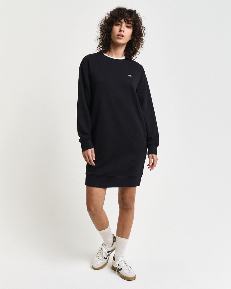 Gant Sweatkleid SHIELD C-NECK SWEAT DRESS Shield Sweatkleid mit Rundhalsausschnitt von Gant