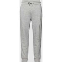 Gant Sweatpants mit Label-Stitching Modell 'SHIELD' in Mittelgrau Melange, Größe XXXL von Gant