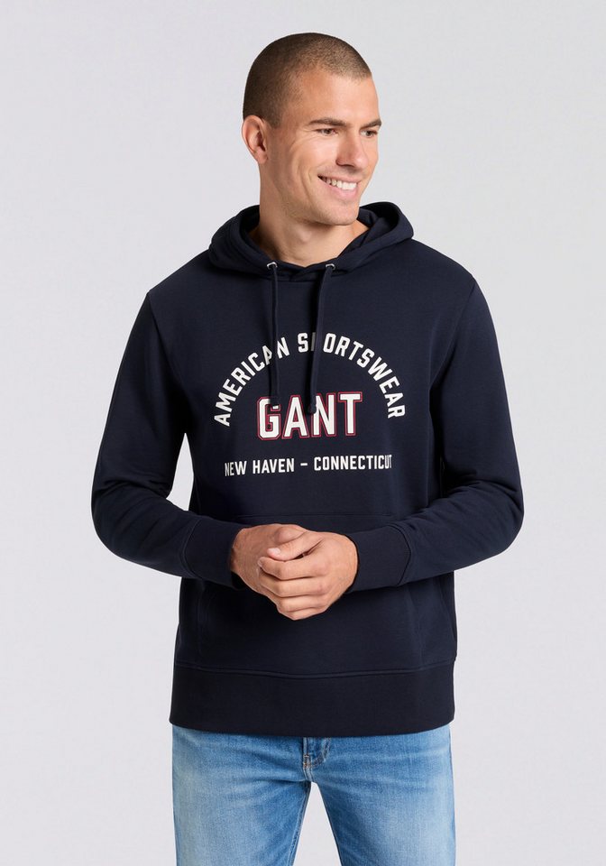 Gant Sweatshirt PRINTED GRAPHIC mit Kapuze, regular fit, Kängurutasche von Gant