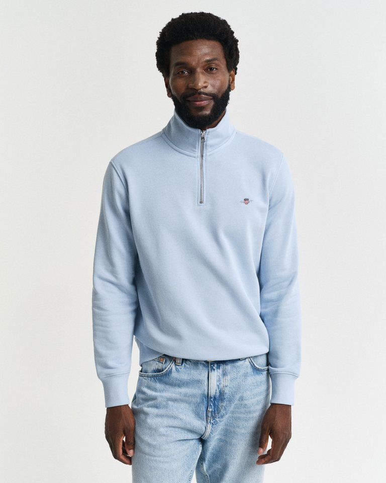 Gant Sweatshirt REG SHIELD HALF ZIP SWEAT mit Logostickerei auf der Brust von Gant