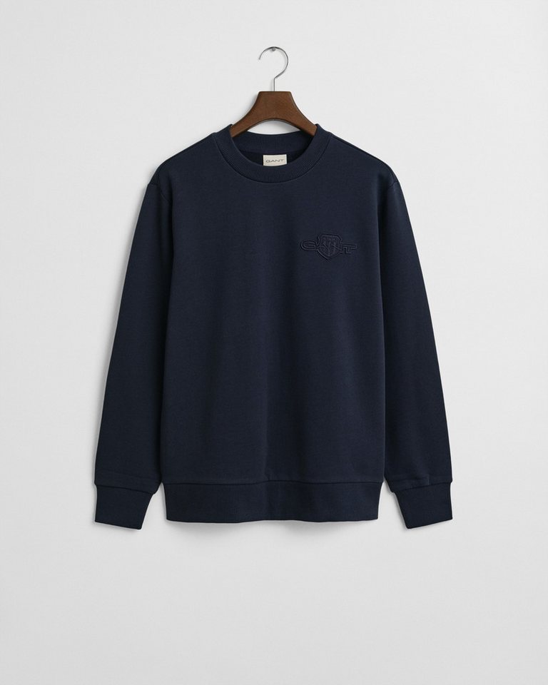 Gant Sweatshirt TONAL SHIELD Rundhals, regular fit, basic von Gant