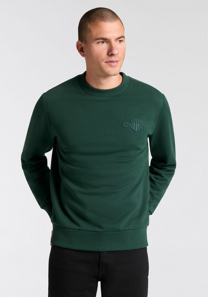 Gant Sweatshirt TONAL SHIELD Rundhals, regular fit, basic von Gant