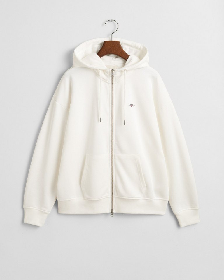 Gant Sweatshirt Zip Hoodie Shield - Relaxed Fit von Gant