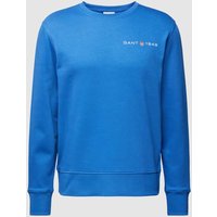 Gant Sweatshirt mit Label-Print in Royal, Größe L von Gant