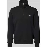Gant Sweatshirt mit Label-Stitching in Black, Größe S von Gant