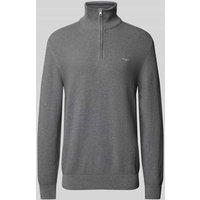 Gant Pullover mit Label-Stitching in Dunkelgrau Melange, Größe XXXL von Gant