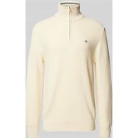 Gant Pullover mit Label-Stitching in Offwhite, Größe XL von Gant