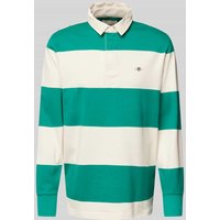 Gant Sweatshirt mit Polokragen Modell 'RUGGER' in Dunkelgruen, Größe XXL von Gant
