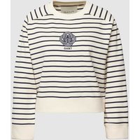 Gant Sweatshirt mit Streifenmuster in Offwhite, Größe XXL von Gant